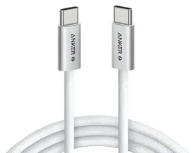 Anker Zolo biela / Kábel / USB-C - USB-C / 1,8 m / 240 W / PD 3.1 (A8060H22)
