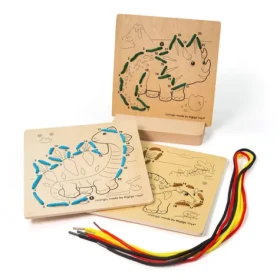 Bigjigs Toys Prevliekanie podľa čísel - Dinosaury