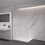 CERANO - Sprchová zástena Walk-in Onyx YL/P - 8 mm - chróm, ryhované sklo - 90x200 CER-8050BD1259
