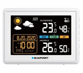 Blaupunkt WS30WH biela / Meteostanica / meranie teploty a vlhkosti / LCD displej / vonkajší teplomer (5901750506055)