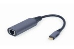 Gembird A-USB3C-LAN-01 Adaptér USB-C - LAN sivá (A-USB3C-LAN-01)