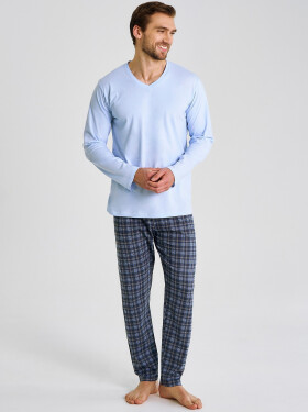Taro Mark 3476 long/r 3XL-4XL Z25/26 pánske pyžamo modrá 3xl