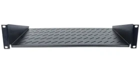 Intellinet perforovaná polica do racku čierna / Rack polica / 19" / 2U / hĺbka 250 mm / nosnosť 25 kg (712507)
