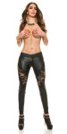 Soo Sexy! Koucla leatherlook pants with lace black L