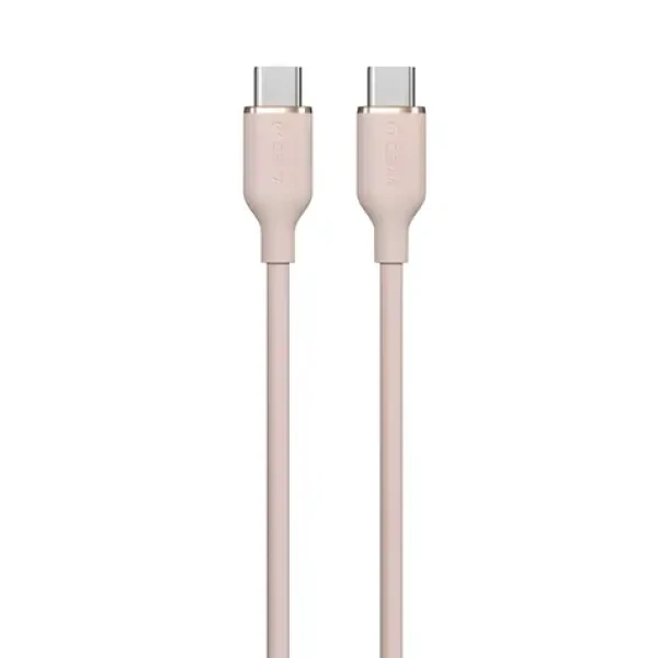 Devia Jelly Series silikónový kábel ružová / Kábel USB-C - USB-C / 1,2 m (6938595386688)