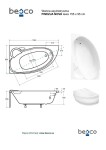 BESCO - Asymetrická vaňa FINEZJA NOVA - Nožičky k vani - S nožičkami, Rozmer vane - 155 × 95 cm, Spôsob prevedenia - Ľavé VANFINN155L+OLVPINOZ
