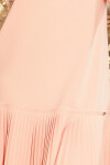 Dámske šaty s plisovanou sukňou 228-1 Powder pink - Numoco