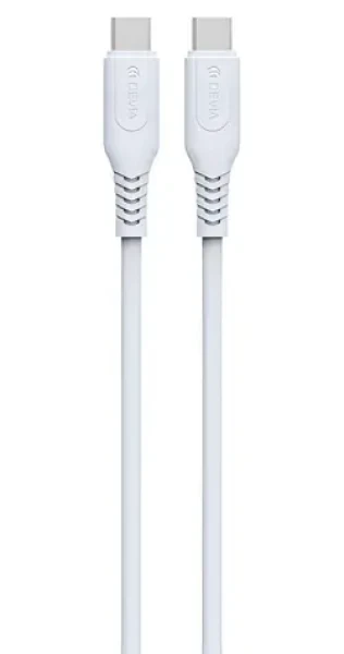 Devia GRS Series biela / USB kábel / USB-C - USB-C / 1 m (6938595399633)