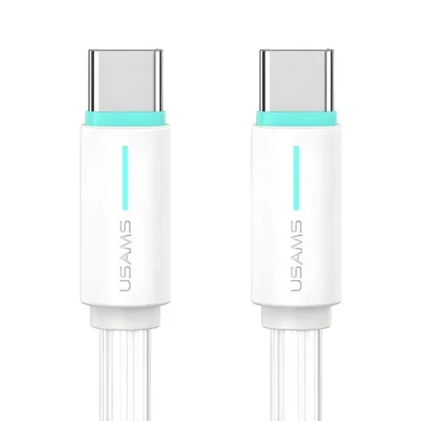 USAMS SJ734 biela / Dátový kábel / USB-C - USB-C / PD 60W / 1 m (SJ734USB02)