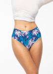 Dámske nohavičky Tissento Simple Brasil Maxi Panties Blue with Flowers - Julimex M