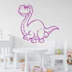 Veselá Stena Samolepka Brontosaurus Farba: béžová, Veľkosť: 100 x 93 cm