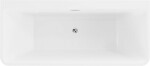MEXEN/S - Volta vaňa voľne stojaca rohová 150 x 75, biela, sifón a prepad chróm 51131507500-01