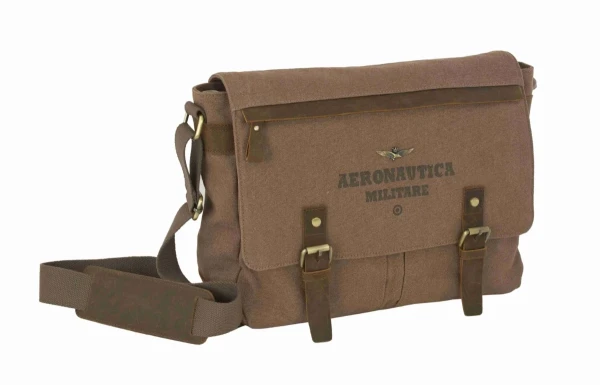 Taška messenger Aeronautica Militare Canvas AM-612-25 hnědá 13 L