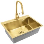 REA REA - Oceľový drez Liam BRUSH GOLD ZLE-06007