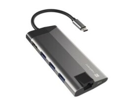 Natec Fowler Plus / Multiportový adaptér / 4K HDMI / 3 x USB 3.0 / 1x USB-C / RJ-45 / čítačka kariet (NMP-1690)