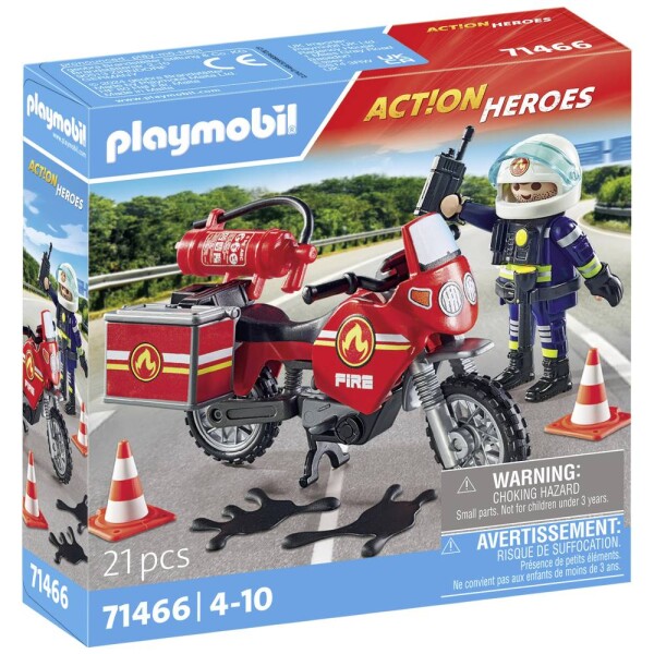 Playmobil® Action Heroes 71466 Hasičská motorka na mieste nehody