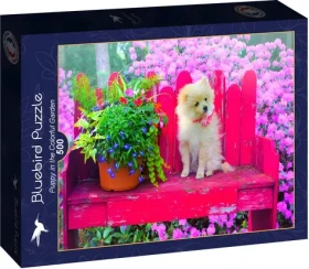 BlueBird Puzzle Šteňa vo farebnej záhrade