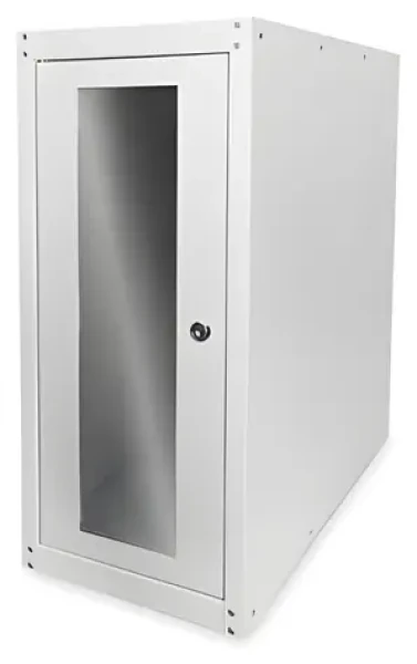 Digitus SOHO šedá / Rack skriňa voľne stojaca / 300x699x600 mm / sklenené dvere / IP20 (DN-CC 9001)