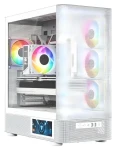 Modecom Volcano AQ400 ARGB biela / Skriňa / ATX / tvrdené sklo / ARGB podsvietenie / 1x USB-C 3.2 / 2x USB 3.0 (MC-A-AQ400-4FA-W)