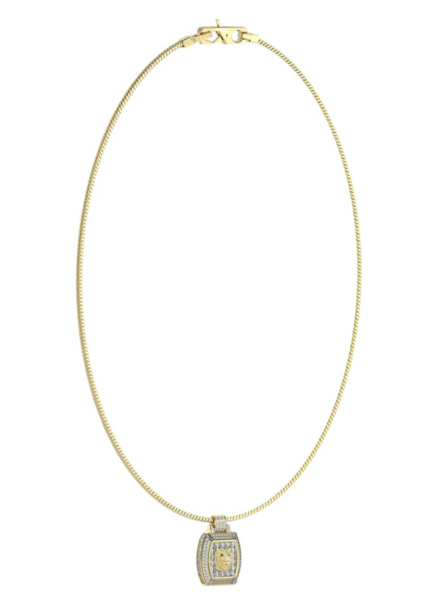 Guess Moderný pozlátený náhrdelník Lion King JUMN05001JWYGT/U