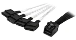 StarTech Mini SAS HD SFF-8643 - 4X SATA 1m / Kábel SAS / SFF-8643 / 4X SATA / čierna (SAS43SAT1M)