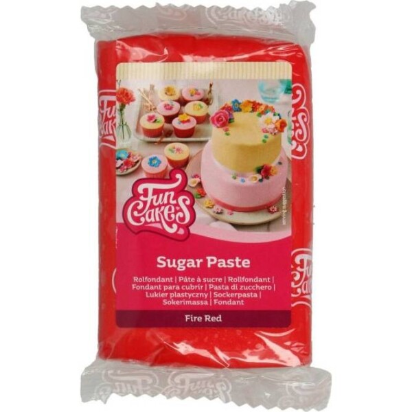 Červená potahovací hmota 250 g - FunCakes - FunCakes