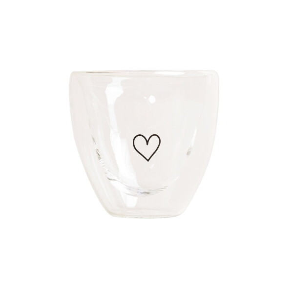 Eulenschnitt Dvojstenný pohárik na espresso Heart 100 ml