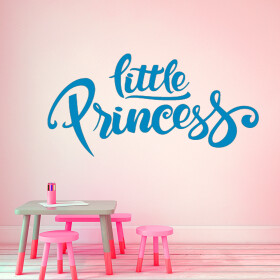 Veselá Stena Samolepka Nápis Little princess Farba: modrá, Veľkosť: 60 x 32 cm