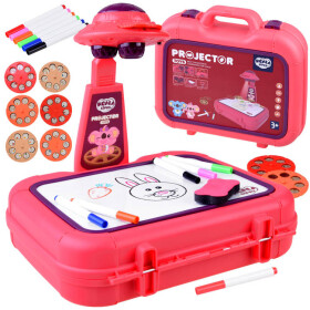 Mamido Detský prenosný projektor na kreslenie v kufríku ružový