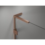 MEXEN/S - Lunar L Duo sprchovací kút dvere krídlové 115 x 70, transparent, meď kartáčovaná 834L-115L-070P-65-00