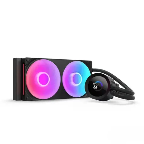 NZXT Kraken PLUS 240 V2 RGB čierna / 2x 120mm / Fluid Dynamic Bearing / 31.9 dB @ 2400 RPM / 71.47 CFM / LCD / AMD+ Intel (RL-KR240-B2)