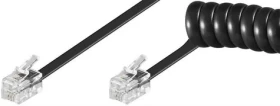 MicroConnect Modulárny kábel špirálový RJ10 (M) - RJ10 (M) 2m čierna (MPK10200)