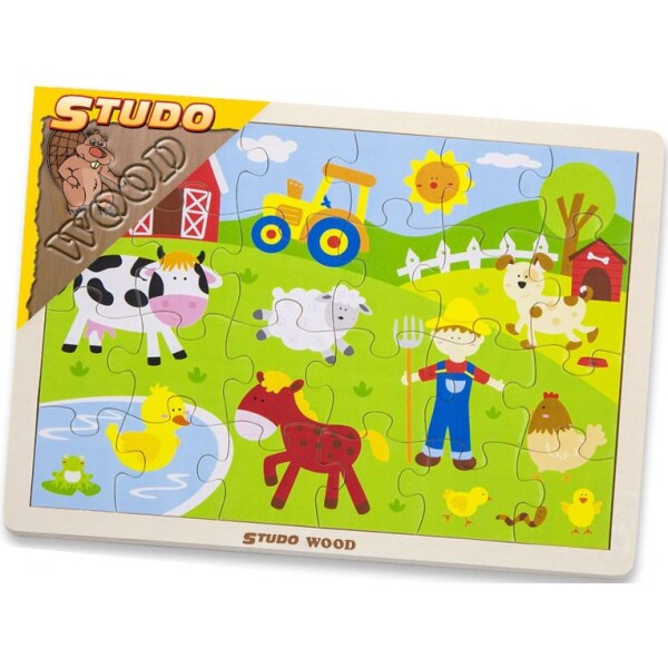 Studo Wood Puzzle Farma 24 dielikov