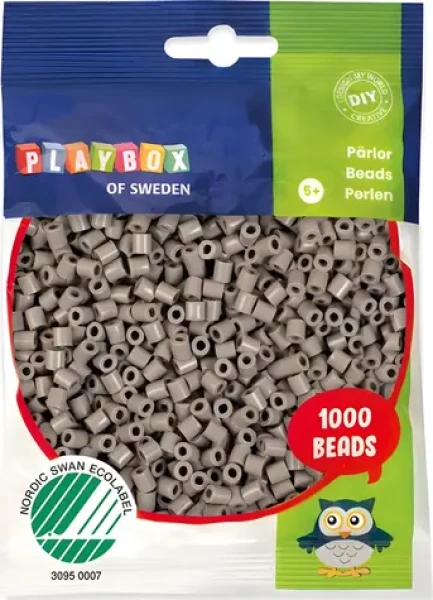 PLAYBOX Zažehľovacie korálky šedé