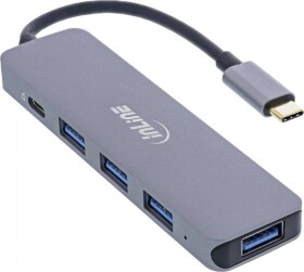InLine InLine® USB 3.2 Type-C Multi Hub (4x USB-A 5Gb/s + USB Type-C (Data/PD 87W), OTG, aluminum housing