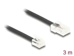 DeLock RJ45 - RJ11 čierny / Telefónny kábel / Plochý / 3 m (88037)