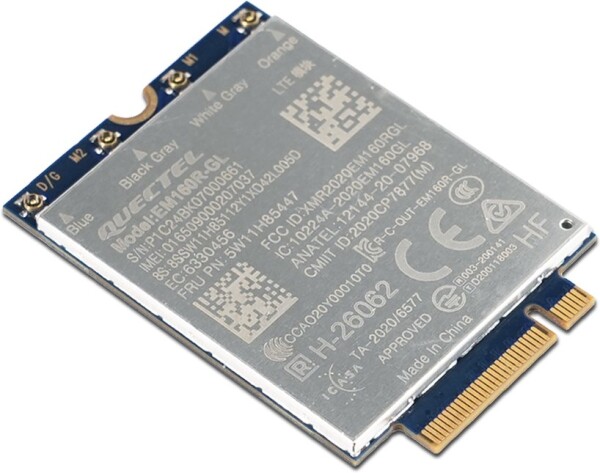 Lenovo Lenovo WWAN modulis, skirtas X1 Carbon Gen 12 / P16v Gen 2 | ThinkPad Quectel EM160R-GL 4G LTE-A Cat 16 M.2 | 42 x 30 x 2,3 mm