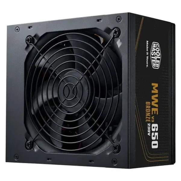 Cooler Master MWE Bronze 650 V3 230V (ATX 3.1) čierna / ATX / 650W / aktívny PFC / 120mm / 80 PLUS Bronze / nemodulárny (MPE-6501-ACABW-3BEU)