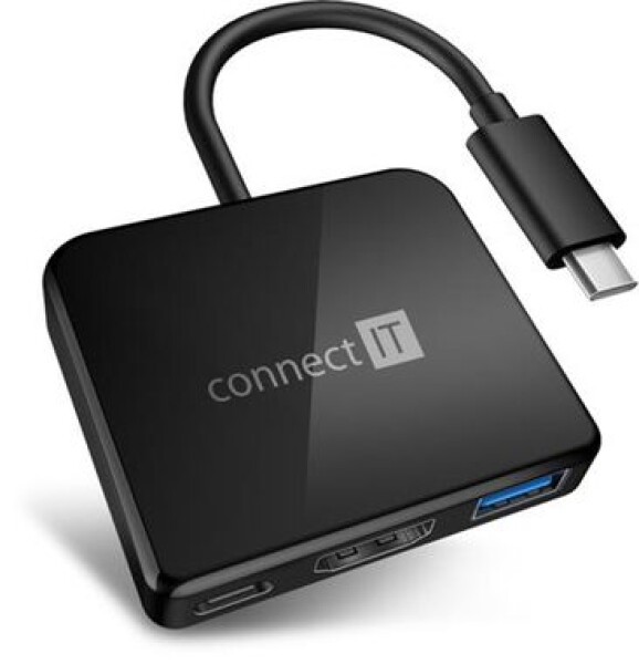 CONNECT IT USB-C hub 3v1 čierna / USB / USB-C / HDMI (CHU-7050-BK)