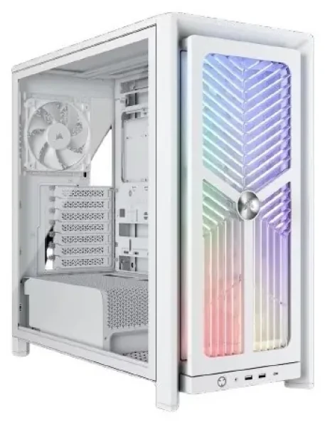Corsair FRAME 4000X RS biela / Midi-Tower / E-ATX / 4X 120mm RS120 / bez zdroja / priehľadná bočnica (CC-9011303-WW)