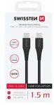 Swissten Dátový kábel TPE USB-C - USB-C 2.5m čierna / Power Delivery 5A (100W) (71506550)
