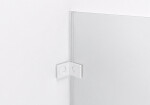 CERANO - Sprchová zástena Walk-in Orbis Round - Pravá - 8 mm - guľatá vzpera - biela matná, mliečne sklo - 120x200 CER-999932