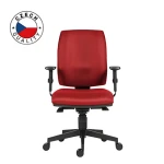 Powerton ERGO Hana červená / Kancelárske ergonomické kreslo / synchrónny mechanizmus / nastaviteľné podrúčky (WPCHHAN-R)
