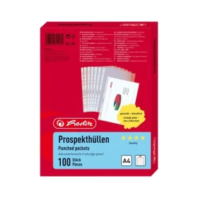 Herlitz Prospektová fólia A4 / 100ks / priehľadná (10840320)