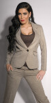 Sexy business blazer with patches and glitter BEIGE