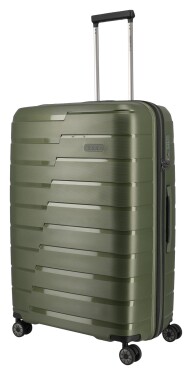 Veľký škrupinový kufor na kolieskach Travelite Air Base L Olive