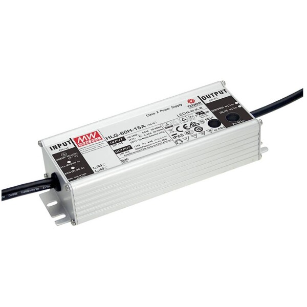 MEAN WELL HLG-60H-24AB LED driver konštantné napätie 60 W 1.5 - 2.5 A 22 - 27 V/DC stmievateľný, stmievací funkcie 3v1, nastaviteľný, PFC spínacie obvod,; HLG-60H-24AB