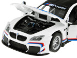 Mamido Auto kovový model športový BMW M6 GT3 mierka 1:32 svetlo zvuk