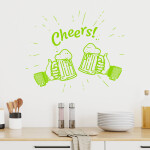 Veselá Stena Samolepka Cheers Farba: béžová, Veľkosť: 60 x 50 cm