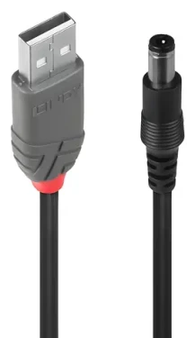 Lindy USB-A - DC čierna / Redukcia / 1,5 m (70267)